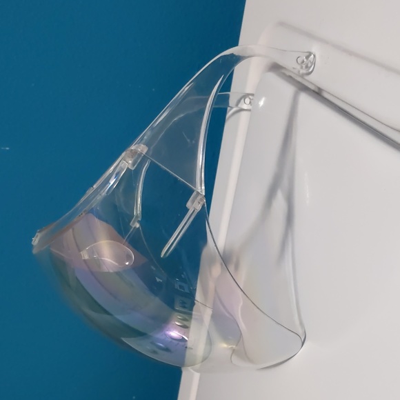 Burning Man Trippy Iridescent Face shield mask Protects Against Wind and Dust - Picture 2 of 6